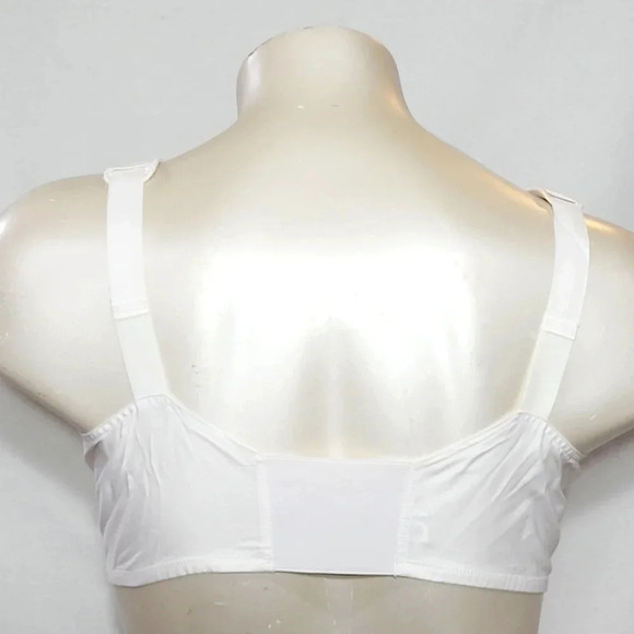 48D Exquisite Form 530 Front Close Wire Free Pointy Bullet Bra White NWOT - Picture 3 of 3